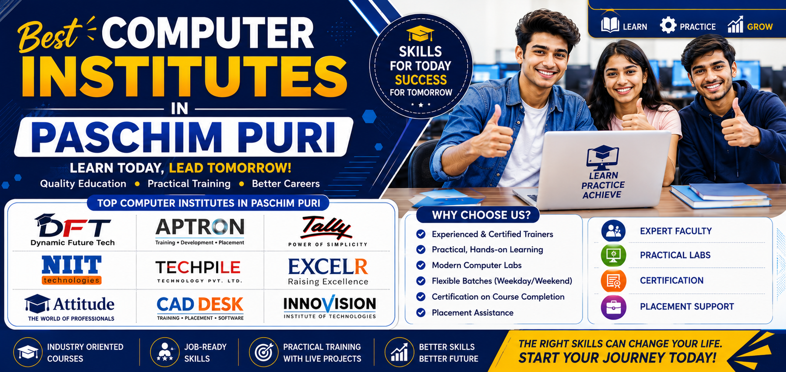 Best Computer Institutes In Paschim Puri